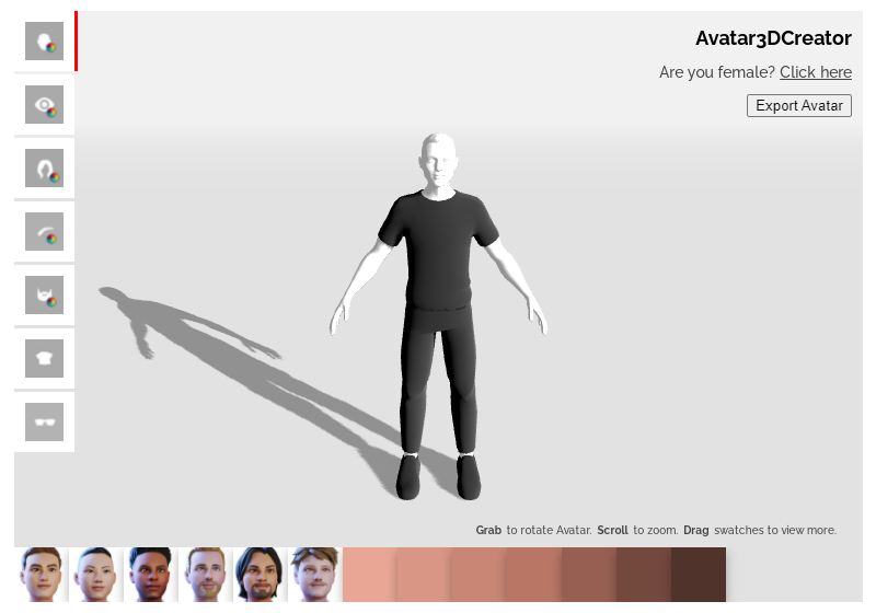 Avatar 3D Creator for Wordpress